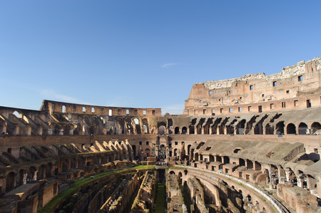 ROME, ITALY - JANUARY 21, 2010: Colosseum(Colosseo) is the largest amphitheatre in the world.  It...