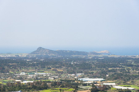 Chagwido island  view from the top of Jeoji Oreum in Jeju  Island, Korea.の写真素材