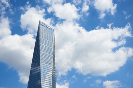 Songdo, Korea - September 07, 2015: NEAT(Northeast Trade) Tower is the most expensive project in Songdo International Business District and the tallest building in South Korea, in 2015. The building is used as office, hotel and retail stores.のeditorial素材