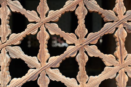 traditional windows frame pattern at Changgyeonggug palace in Seoul, Koreaの写真素材