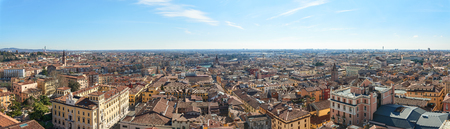 View of South-Eastern of Verona city from Torre dei Lambertiの写真素材