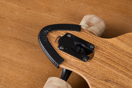 closeup of nose guard for longboard nose protection