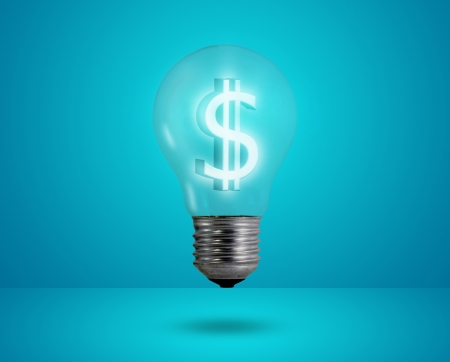 Money making idea. Light bulb with Dollar symbol. の写真素材