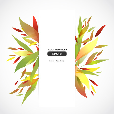 vector nature background  Abstract fly leaves background のイラスト素材