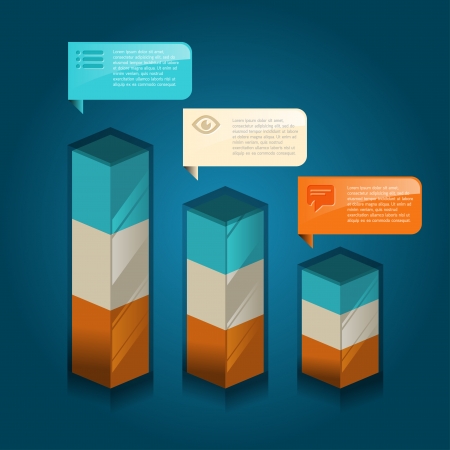infographic isometric graph   graphic or advertise layout vectorのイラスト素材