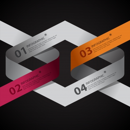 Modern arrow origami style options bannerのイラスト素材