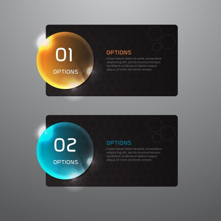 Modern black infographics bannerのイラスト素材