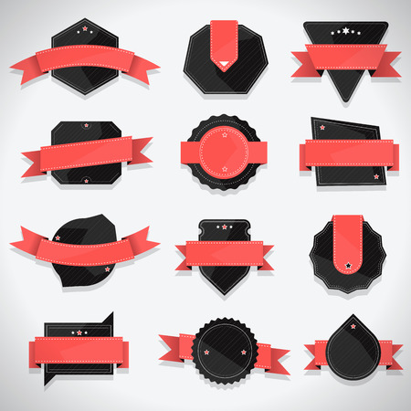 Set of blank retro vintage badges and labels eps10 のイラスト素材