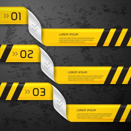 Vector bright yellow banners set のイラスト素材