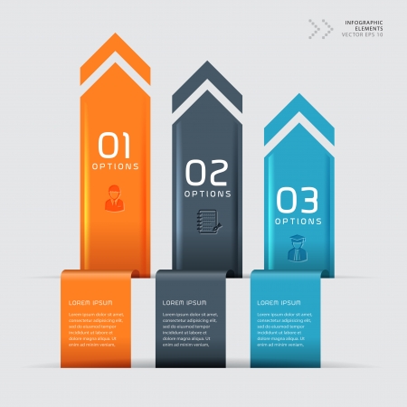 Modern business step origami style options banner  Vector illustration  can be used for workflow layout, diagram, number options, step up options, web design, infographics  のイラスト素材