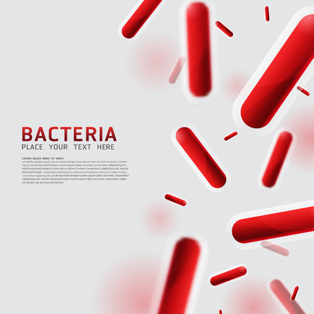 Abstract molecules, Bacteria, cell, virus design. Vector Medical scientific Atoms and biology cell.のイラスト素材