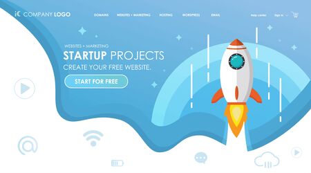 Start up Project Banner Set of web page design templates for business solutions, startup. Modern vector illustration concepts for website and mobile website development.のイラスト素材