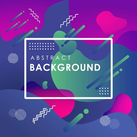 Abstract Liquid color background design with square cells. gradient shapes composition. Blue Futuristic design posters.のイラスト素材
