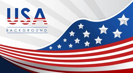 Usa flag backgrounds design vector image,the 4th of July USA Independence day sale banner - Illustration のイラスト素材