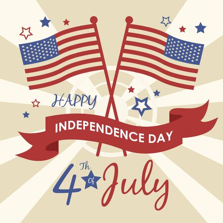 usa flag vector,Happy Fourth of July. Independence Day of the United States,のイラスト素材