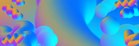 Abstract 3d liquid fluid color shape. Creative modern cover template. Hologram fluid gradient ...