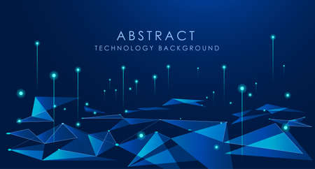 abstract triangle paticle blue,Blue Abstract Triangular Background,Illustration Of Color Abstract Particles.のイラスト素材