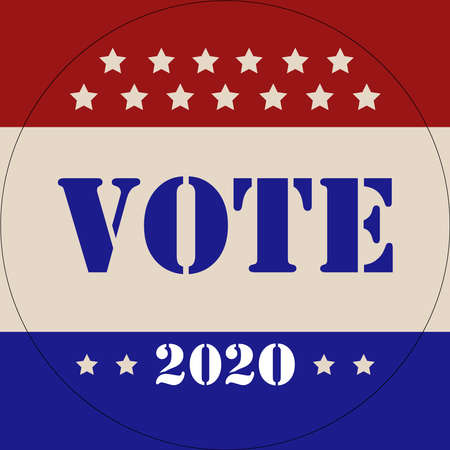Vote campaign US election 2020 polls,2020 United States presidential electionのイラスト素材