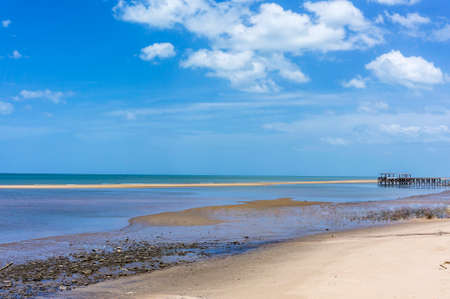 Blue turquoise sea in Pranburi, Prachua Kirikhan Province, Thailand の写真素材