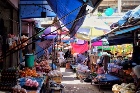 Market colorful Thailandの素材