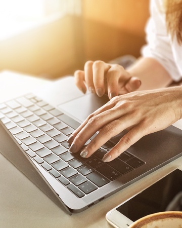 Women using computer technology