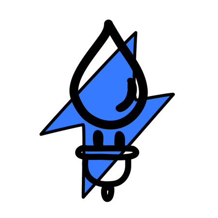 Energy saving light bulb with a drop of water. Vector illustration.の写真素材