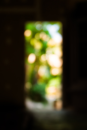 Abstract Open door to The light of Nature - Heaven,Opportunity,Hope,Life,Freedom,Save World CONCEPT - Conceptual to the New world - Nature BLUR (BOKEH)の写真素材