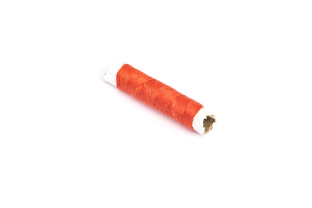 red thread for sewing isolated on white background