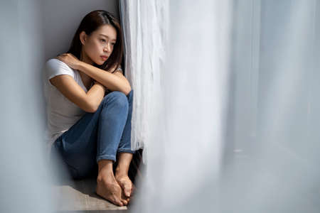 The lady may reflect on the thoughts and feelings that they are worthless unreasonable feelings of...