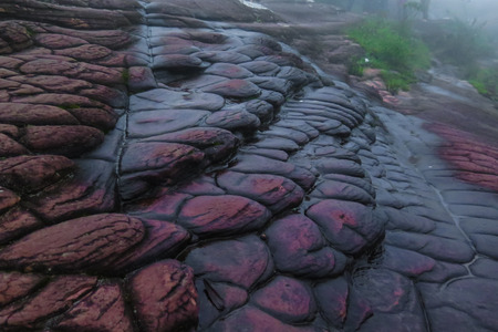Rock formation at Phu Hin Rong Kla National Park, Phitsanulok, Thailandの写真素材
