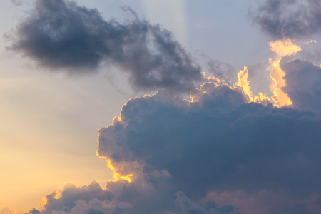Cloudy sky during sunriseの写真素材