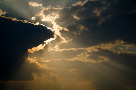 sky with clouds and sunset.の写真素材