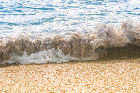 sea beach, sand and wave background