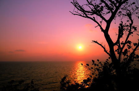 Silouhette sunsetの写真素材