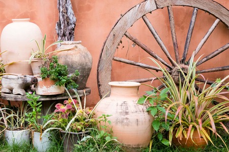 Decoration prop in the gardenの写真素材