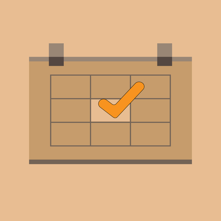 calendar flat icon illustration/iconのイラスト素材