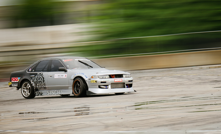 May 12,2018 Pathumthani Thailand : Singha Vitour DC 2018 round 1Drift Compitition Style By TRI-ACE...