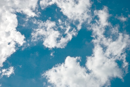 White clouds in blue skyの写真素材