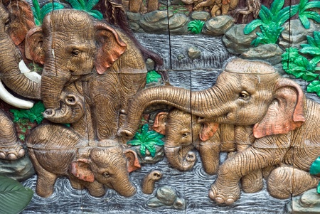 Native Thai style molding art のeditorial素材