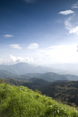 Beautiful Valley a view from top of Intanont mountain, Thailandの写真素材