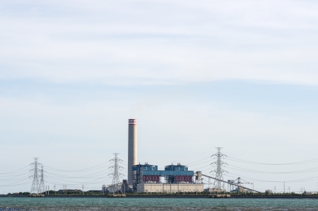Coal fired electric power plant in Thailandの写真素材