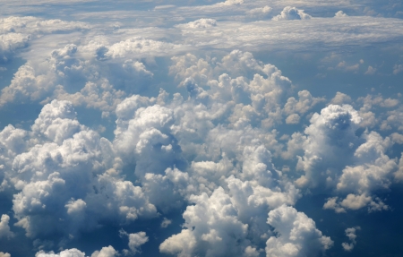 Clouds, a view from airplane window