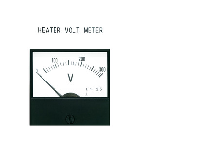 Volt meter on white background