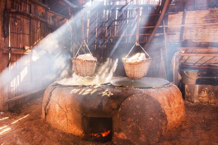Traditional rock salt mine in Pua ,Thailandの写真素材