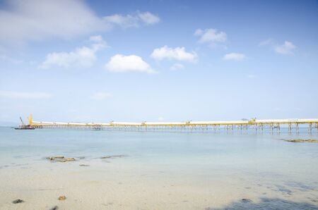 Mine Habour under blue sky in thailandの写真素材