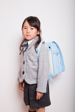 Young Student is ready to go to schoolの写真素材
