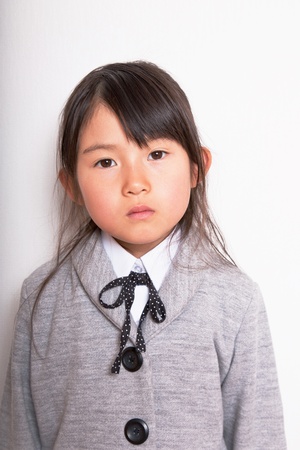 Young Japanese student ready to go to schoolの写真素材