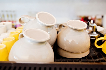 Coffee cups In the Cafeの写真素材