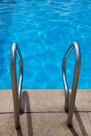 swimming pool with stairの写真素材