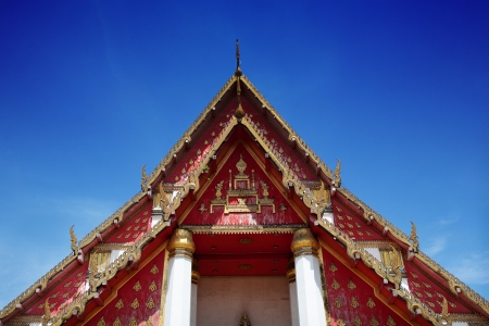 image of temple in blue skyの写真素材